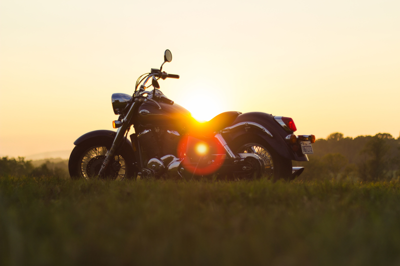 Sunset summer motorcycle